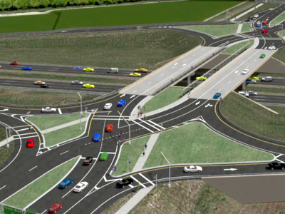 Diverging Diamond Rendering