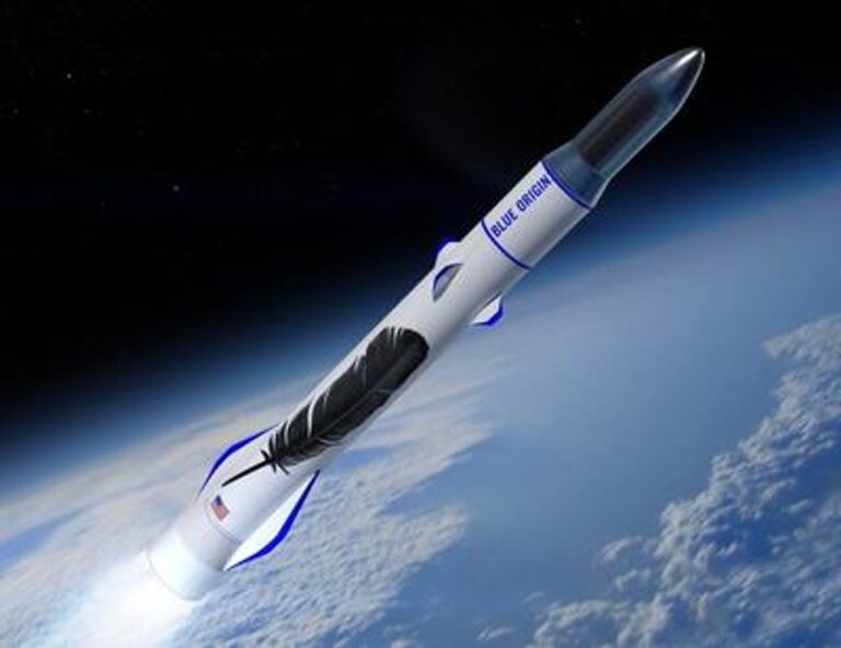 Artist rendering of Blue Origin's New Glenn space vehicle.